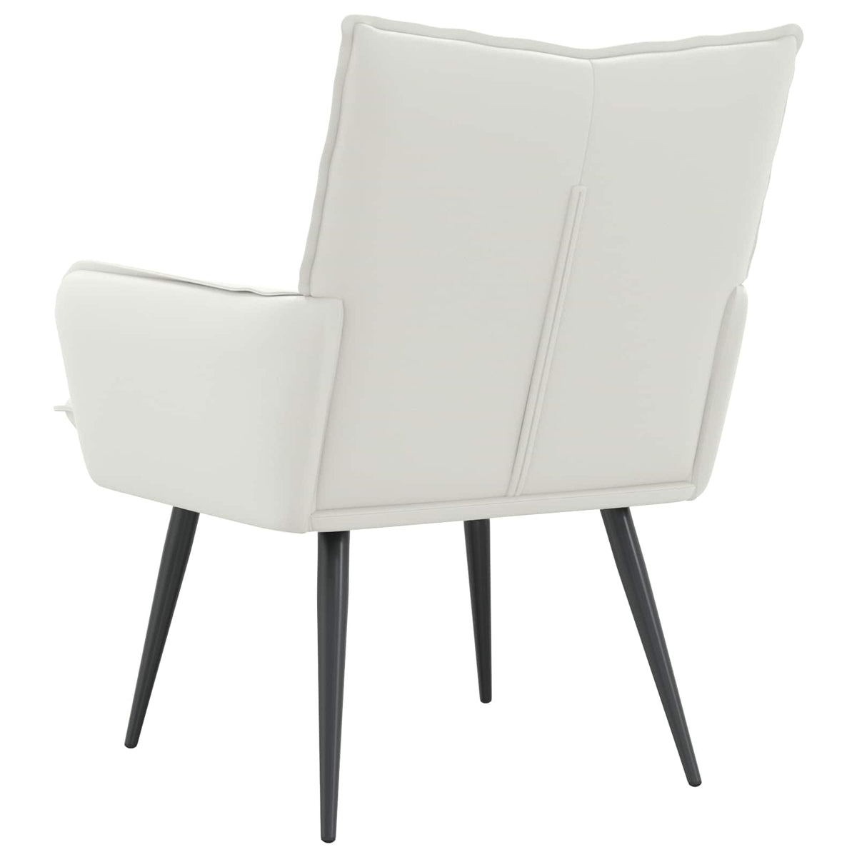 Armchair White Faux Leather