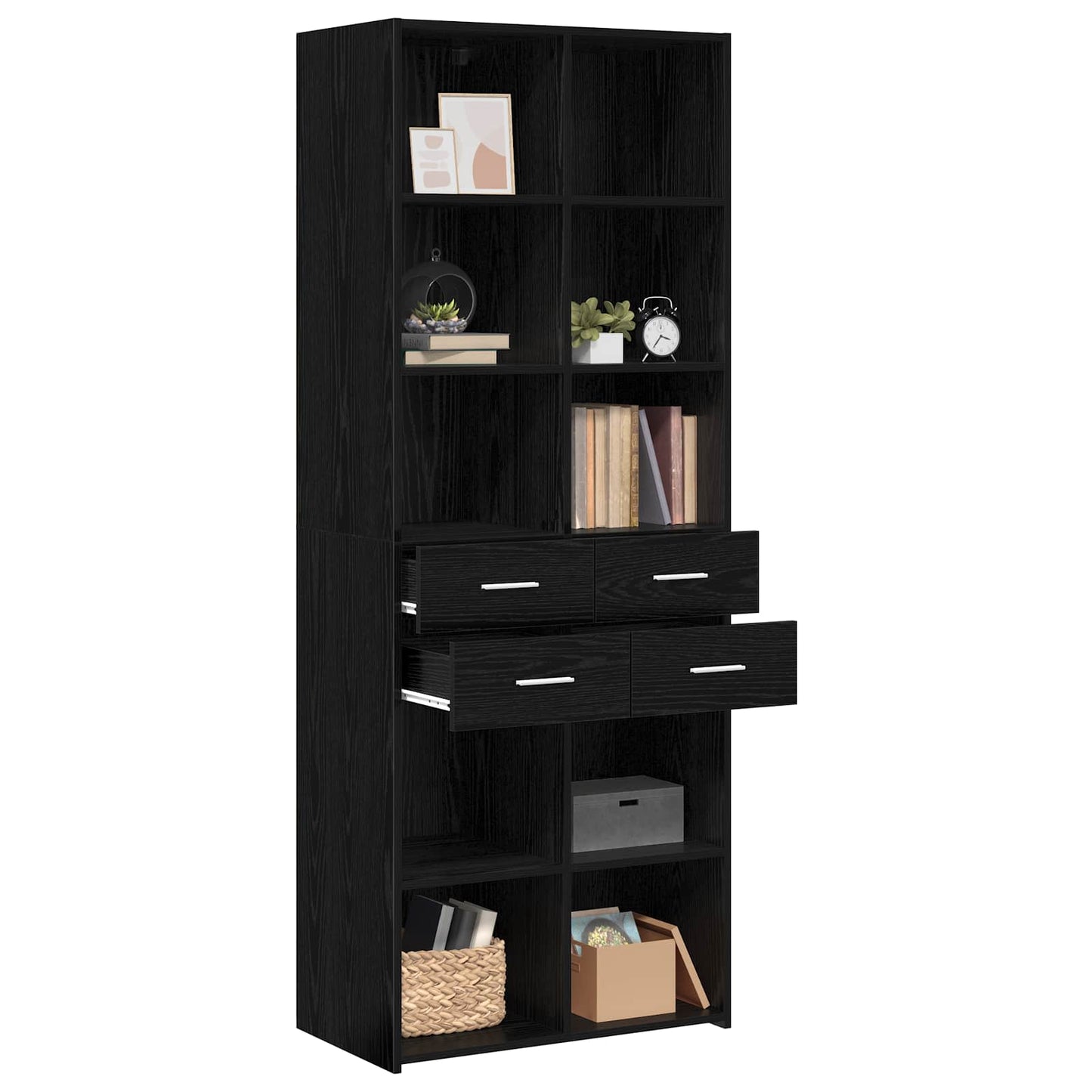 Bookcase Black oak 30 x 42.4 x 185.2 cm