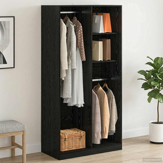 Wardrobe Black oak 100 x 50 x 200 cm Engineered Wood