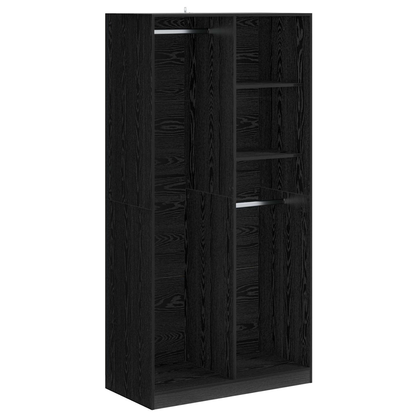 Wardrobe with Shelf Black oak 100 x 50 x 200 cm Engineered Wood