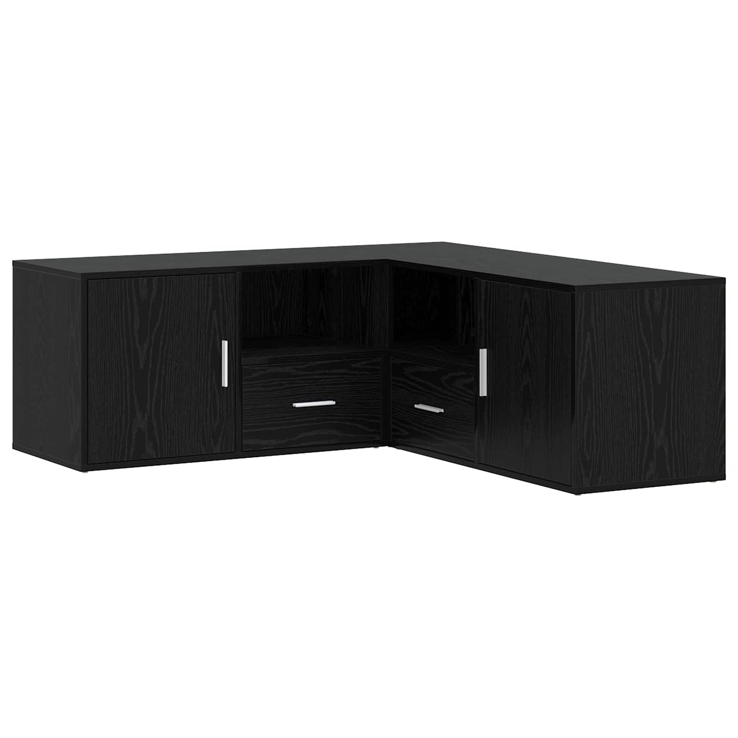 Corner Cabinet Black Oak 200 x 40 x 45 cm Engineered Wood