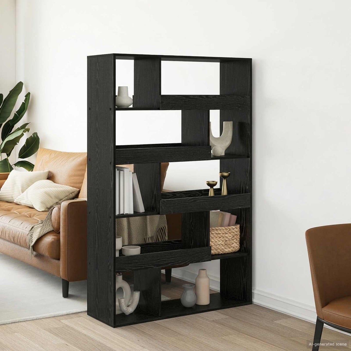 Book Shelf 100 x 33 x 156.5 cm Engineered Wood Black oak