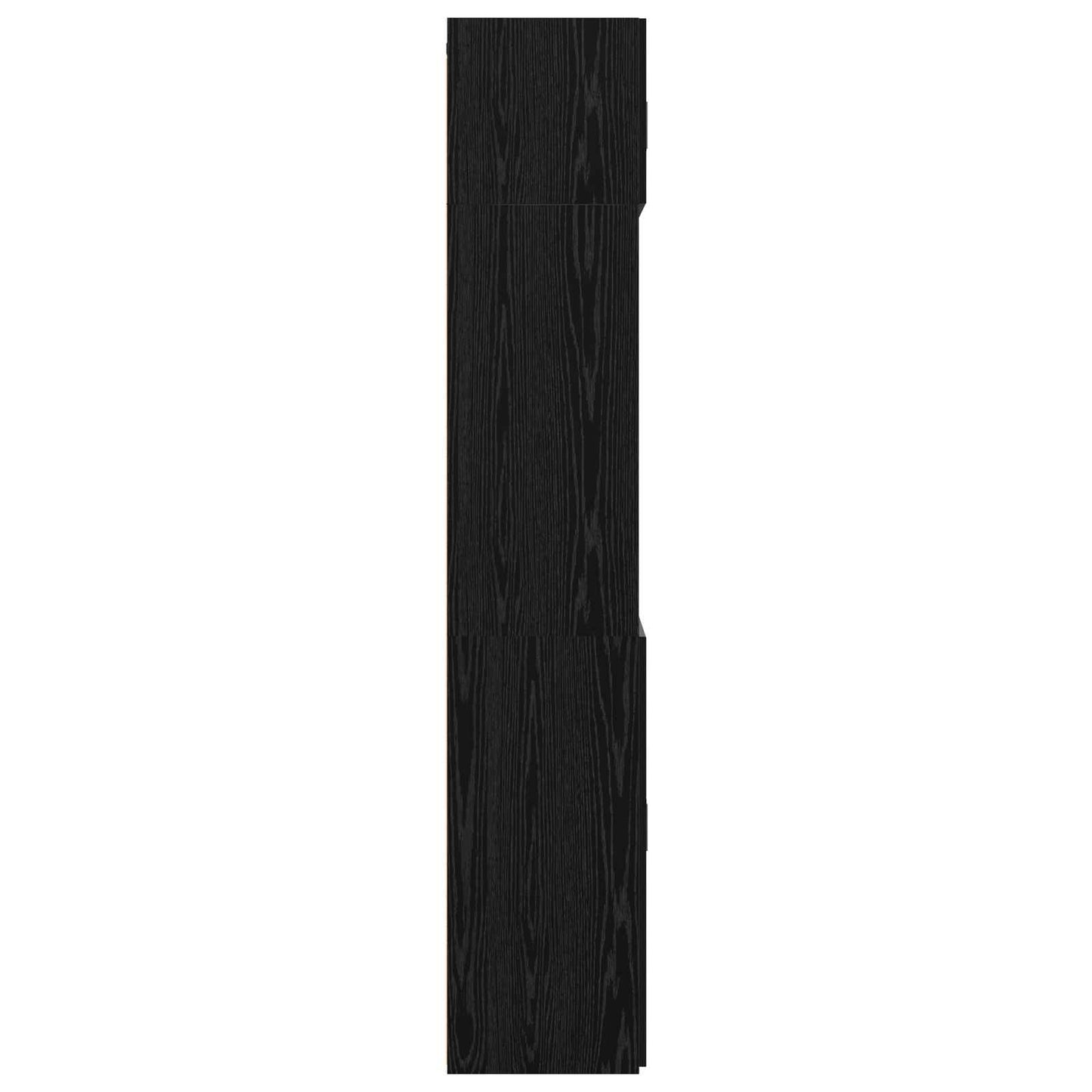 Storage Cabinet with Shelves Black Oak 70 x 42.5 x 225 cm