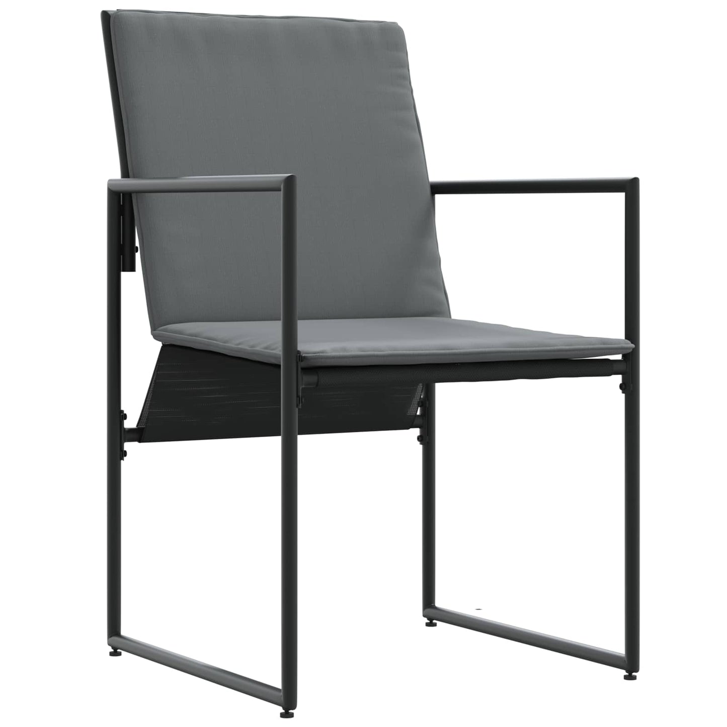 Garden Dining Set 5 pcs Black and Anthracite 80 x 80 x 73 cm
