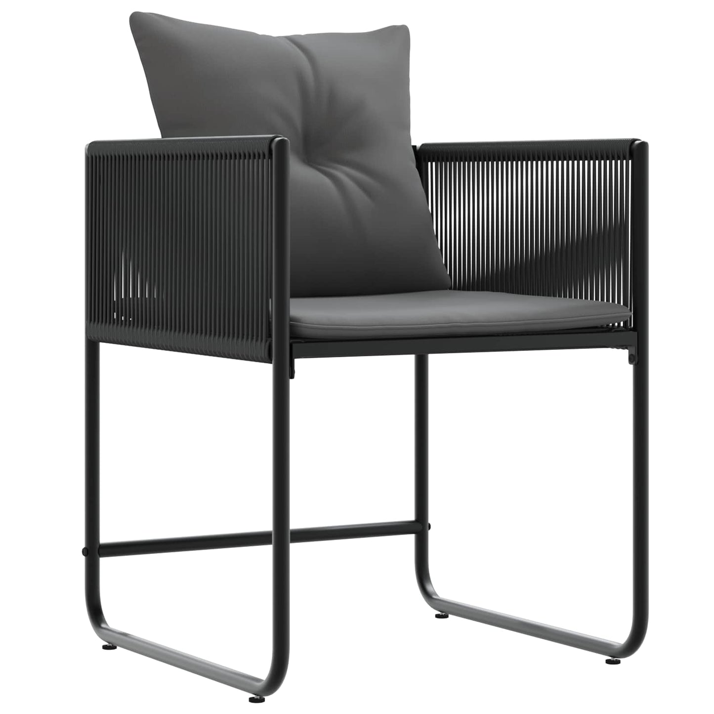 Garden Dining Set 5 pcs Black and Anthracite 140 x 80 x 73 cm