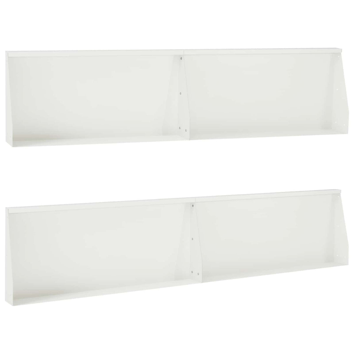 Retaining Wall 4 pcs 100 x 12 x 30 cm Steel White