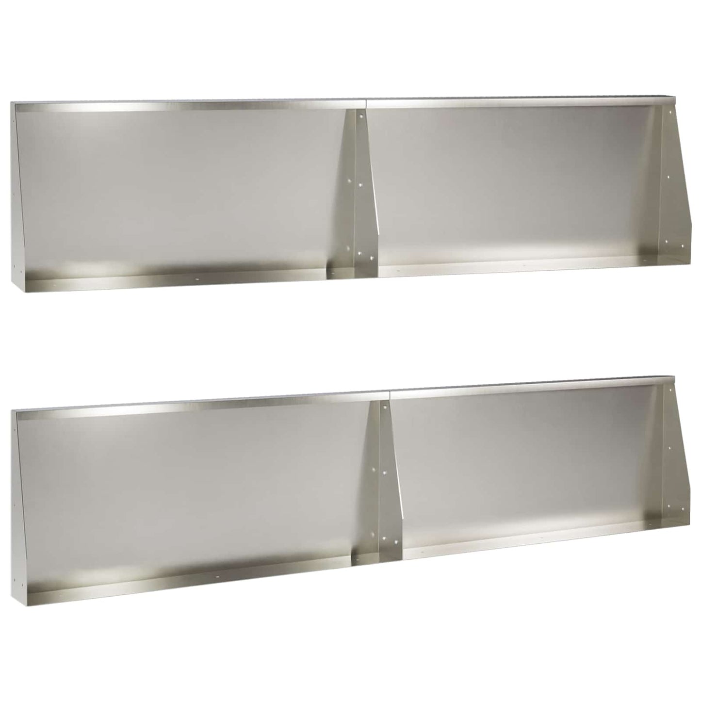 Retaining Wall 4 pcs 100 x 12 x 30 cm Stainless Steel Silver