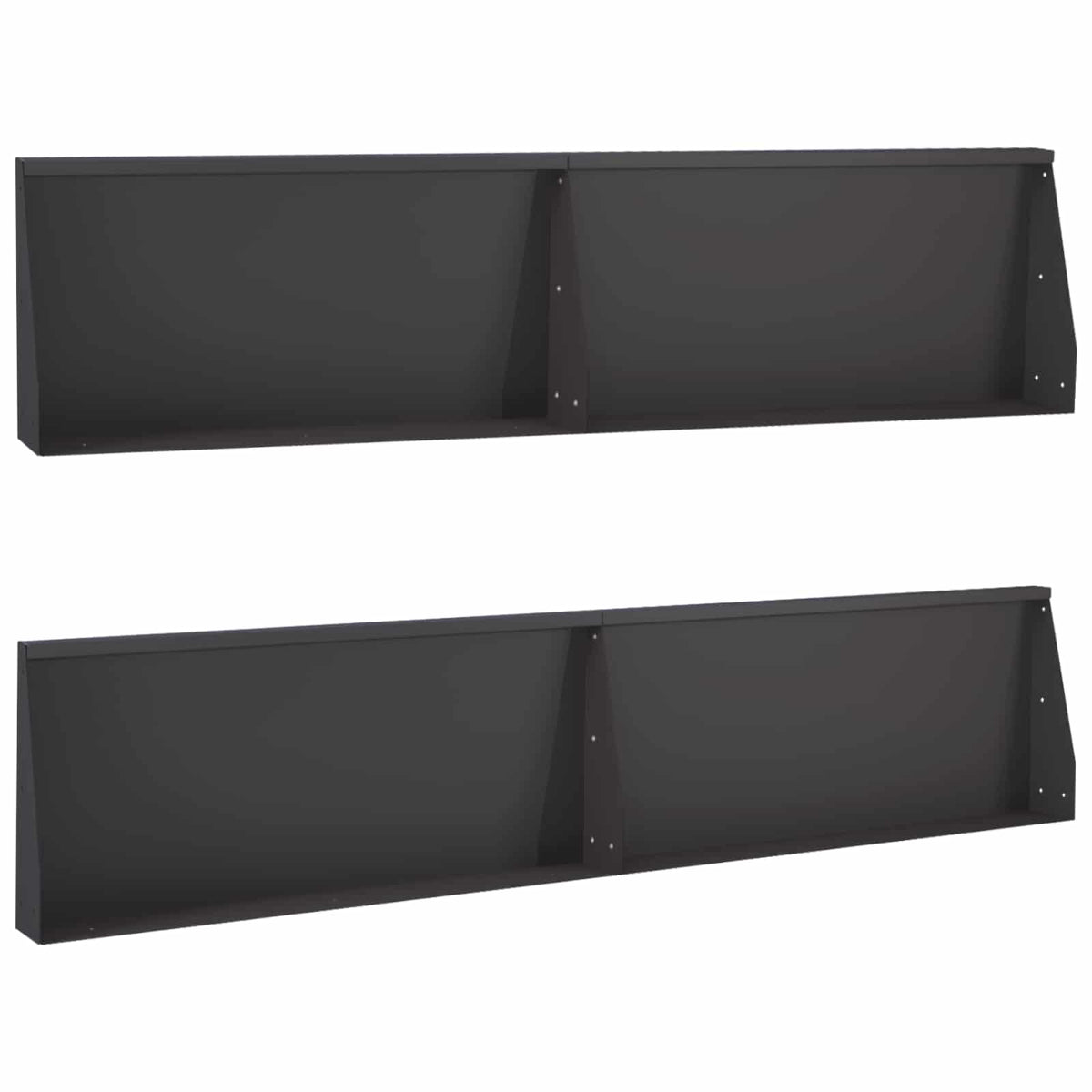 Retaining Wall 4 pcs 100 x 12 x 40 cm Steel Black