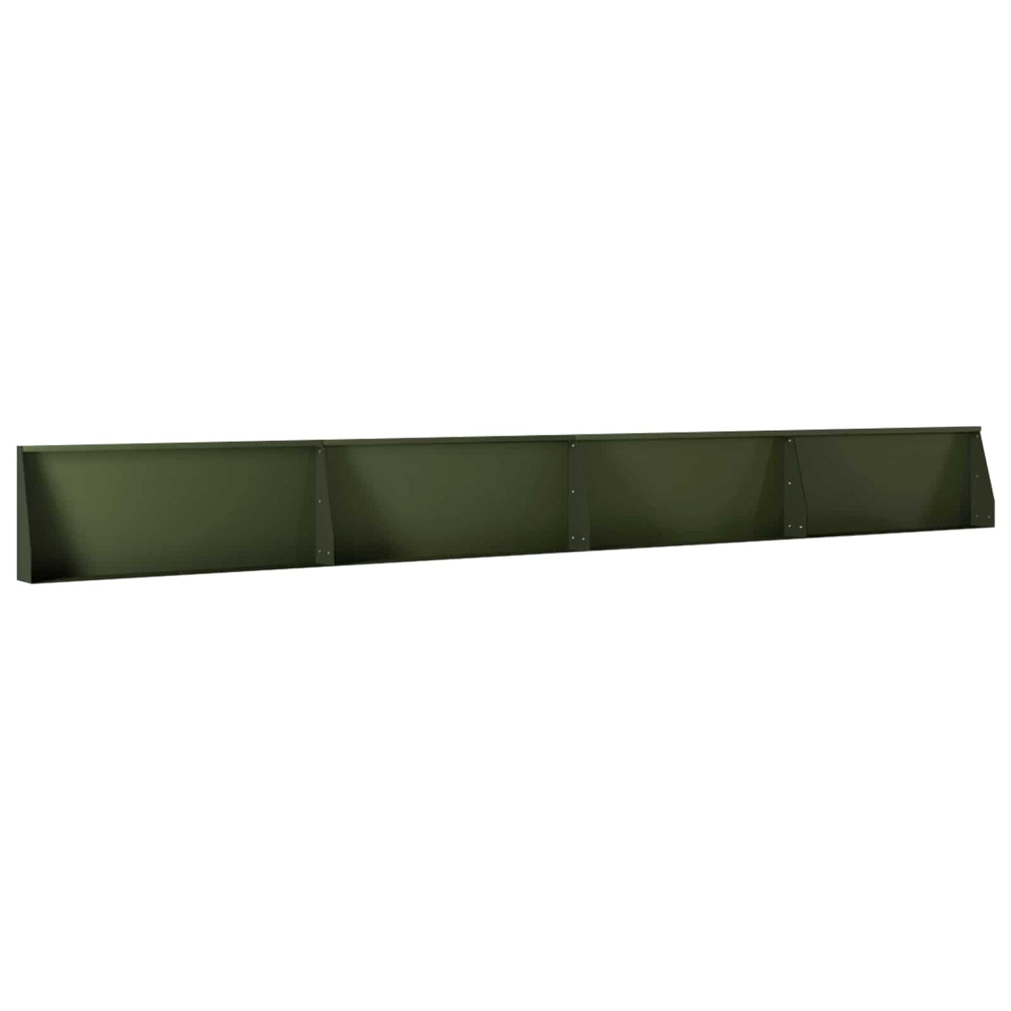Retaining Wall 4 pcs 100 x 12 x 40 cm Steel Olive Green