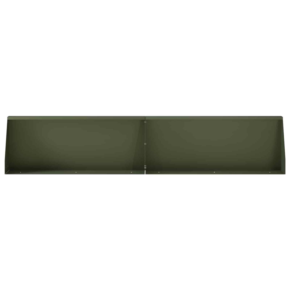 Retaining Wall 4 pcs 100 x 12 x 40 cm Steel Olive Green