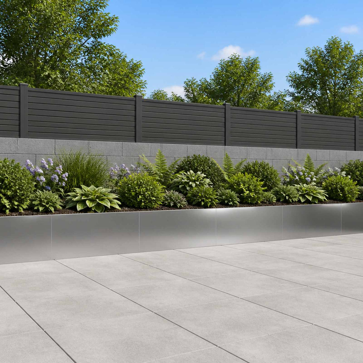Retaining Wall 4 pcs 100 x 12 x 30 cm Galvanised Steel Silver