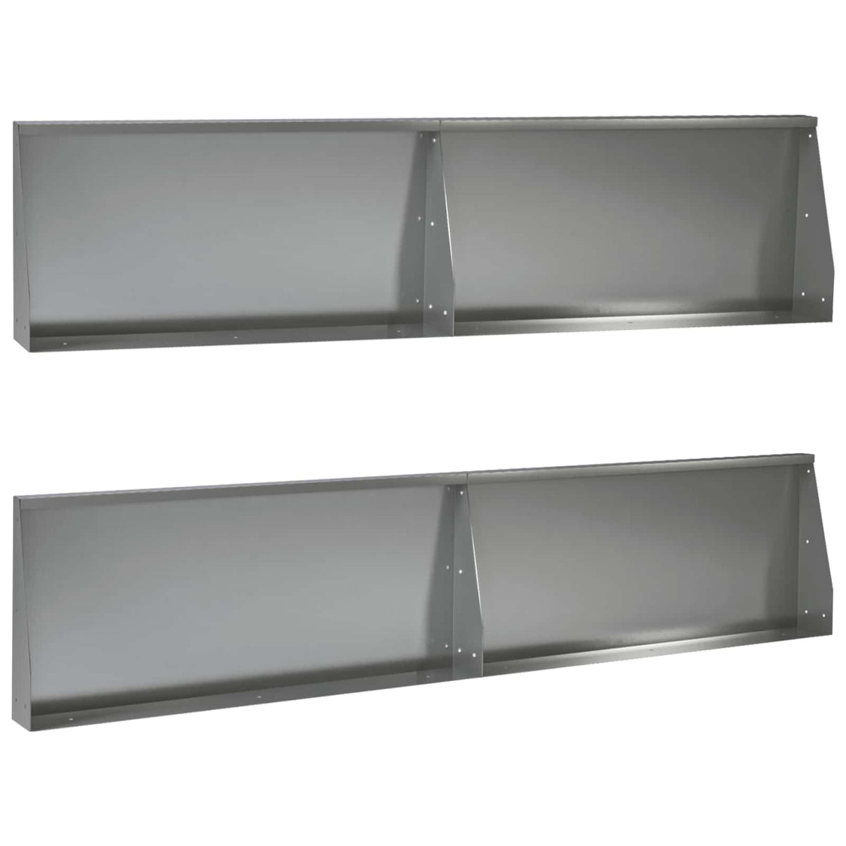 Retaining Wall 4 pcs 100 x 12 x 40 cm Galvanised Steel Silver