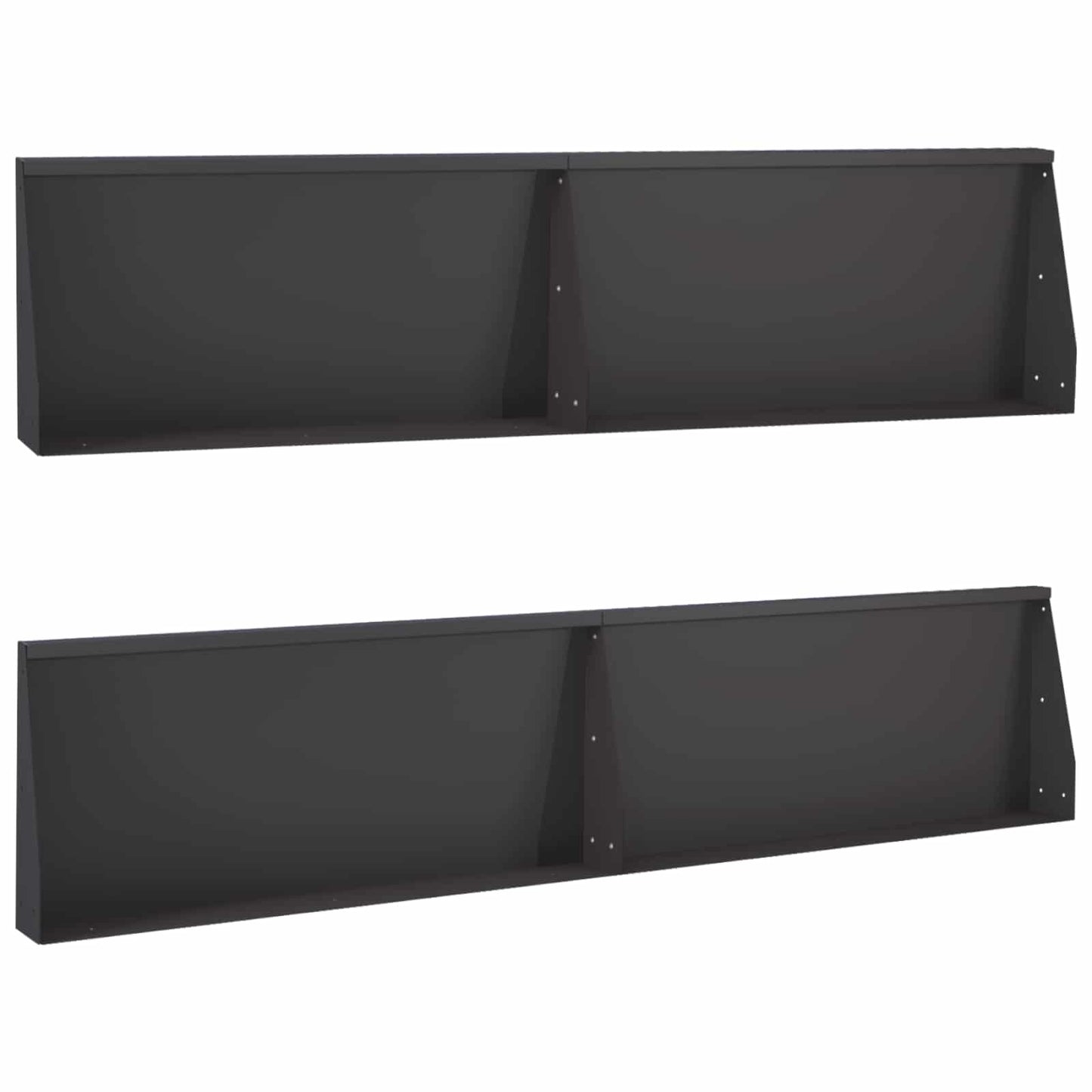 Retaining Wall 4 pcs 100 x 12 x 50 cm Steel Black