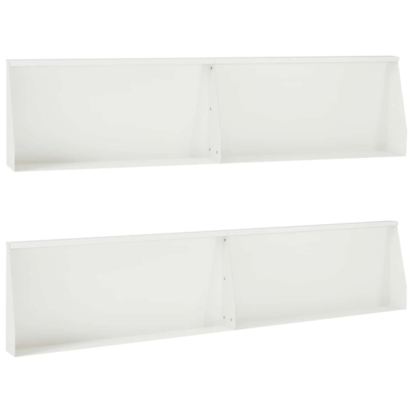 Retaining Wall 4 pcs 100 x 12 x 50 cm Steel White