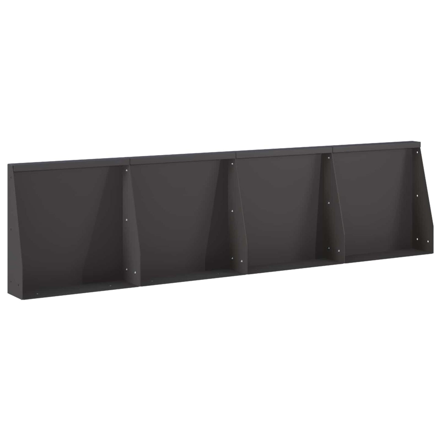 Retaining Wall 4 pcs 40 x 12 x 30 cm Steel Black