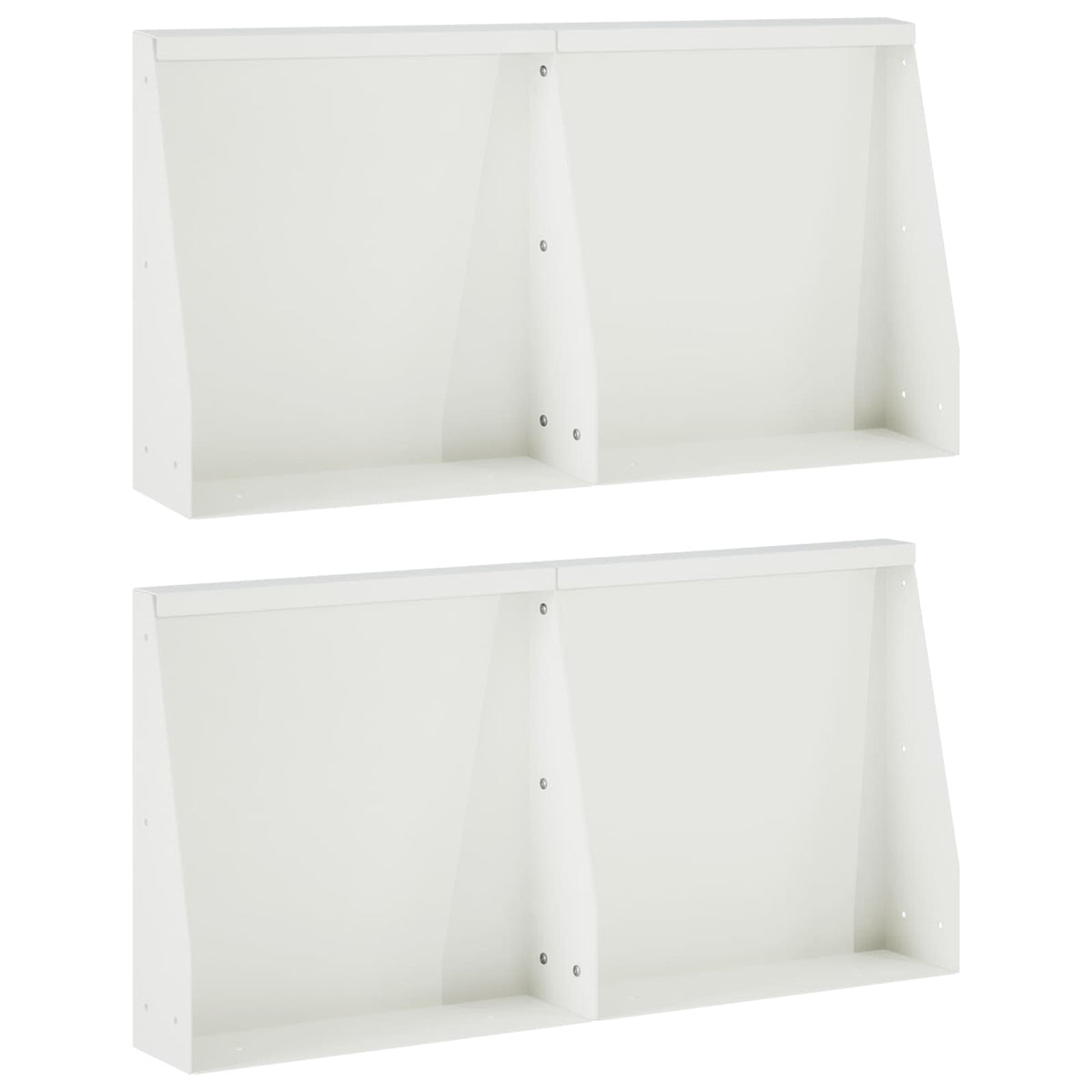 Retaining Wall 4 pcs 40 x 12 x 40 cm Steel White