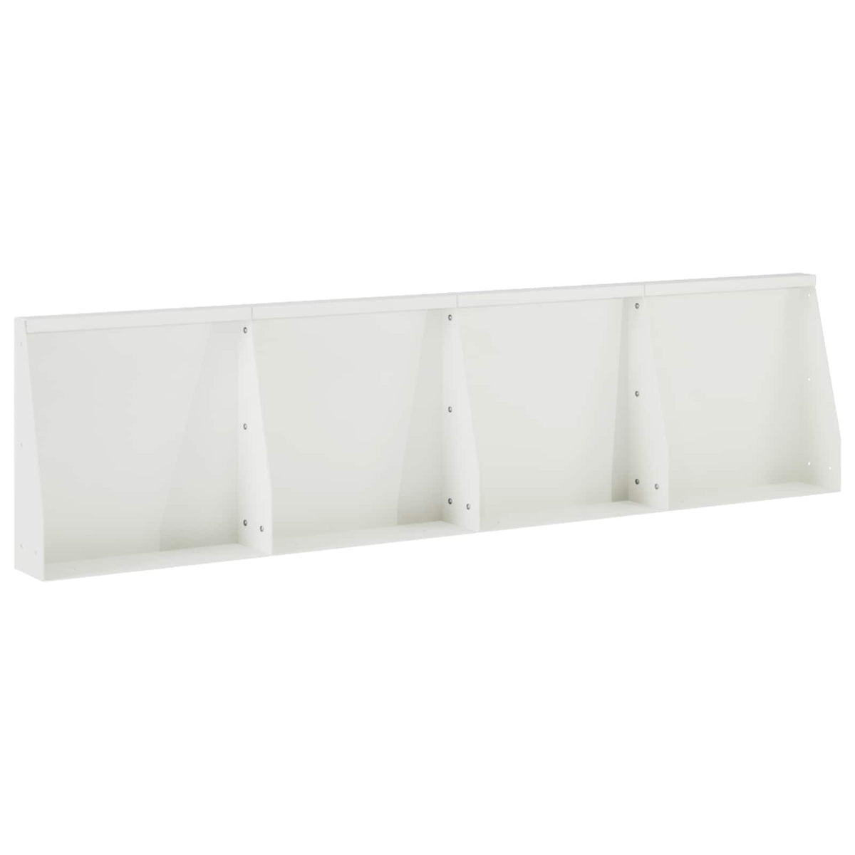 Retaining Wall 4 pcs 40 x 12 x 40 cm Steel White