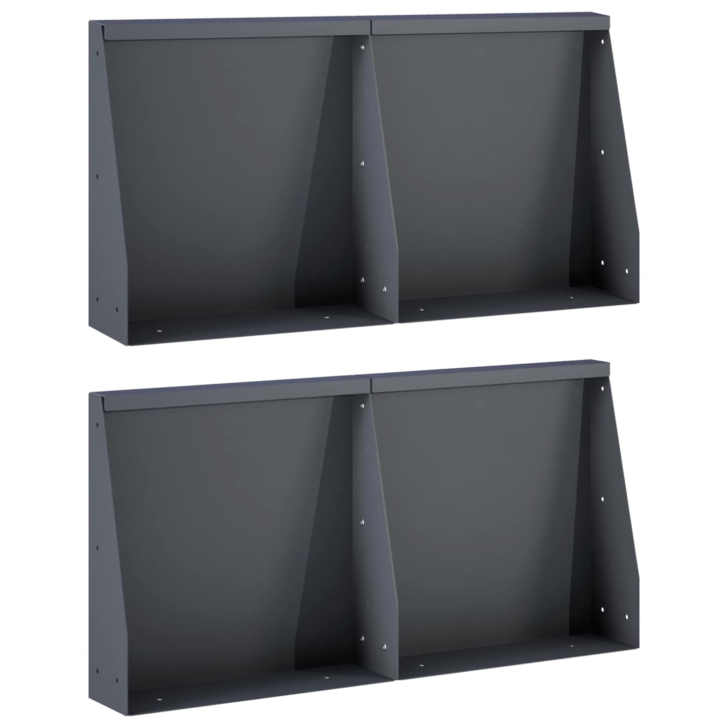 Retaining Wall 4 pcs 40 x 12 x 40 cm Steel Anthracite