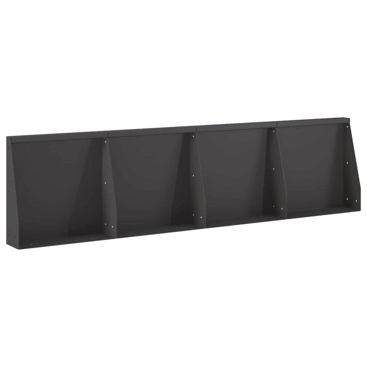 Retaining Wall 4 pcs 40 x 12 x 50 cm Steel Black