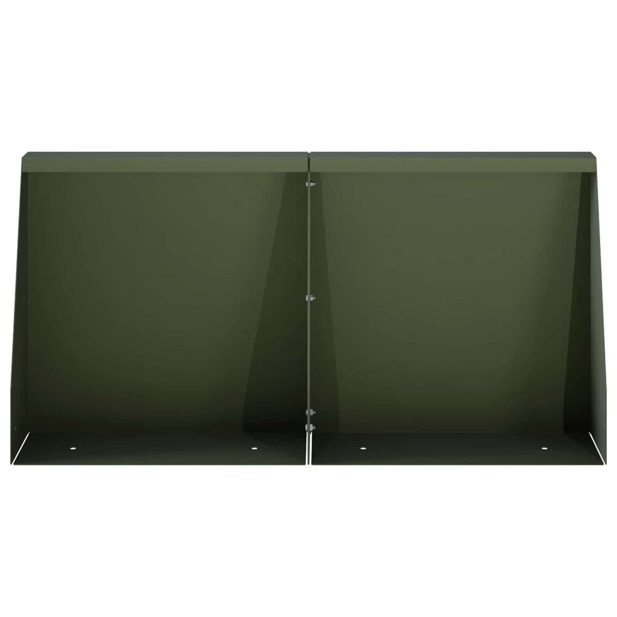 Retaining Wall 4 pcs 40 x 12 x 50 cm Steel Olive Green