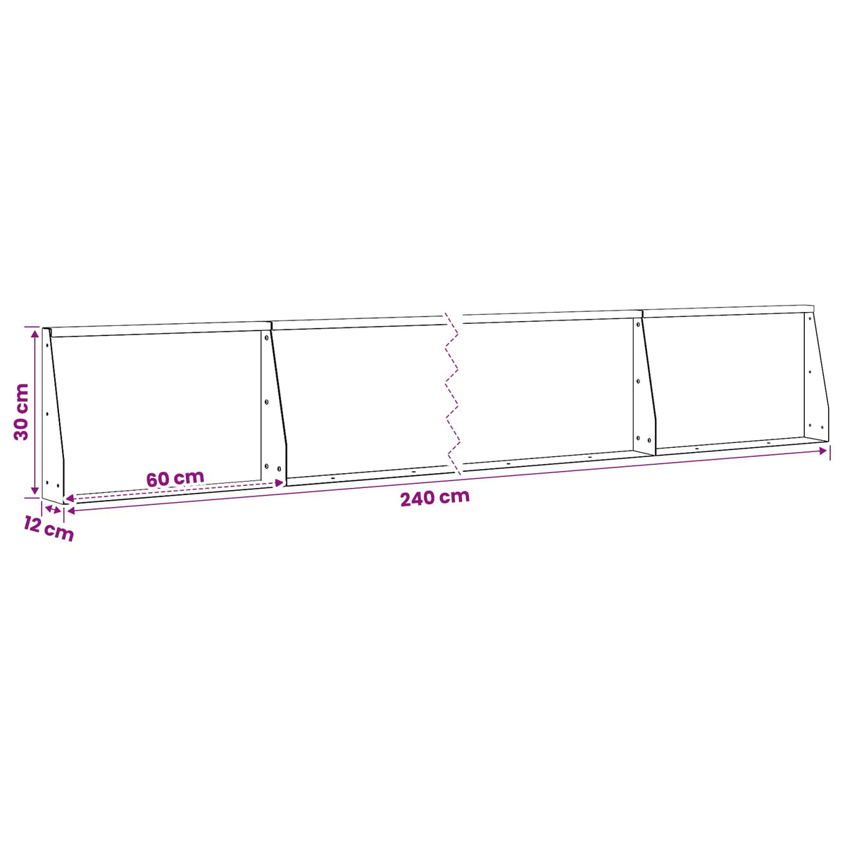 Retaining Wall 4 pcs 60 x 12 x 30 cm Weathering Steel Rusty