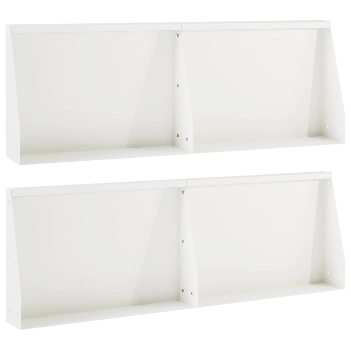 Retaining Wall 4 pcs 60 x 12 x 50 cm Steel White