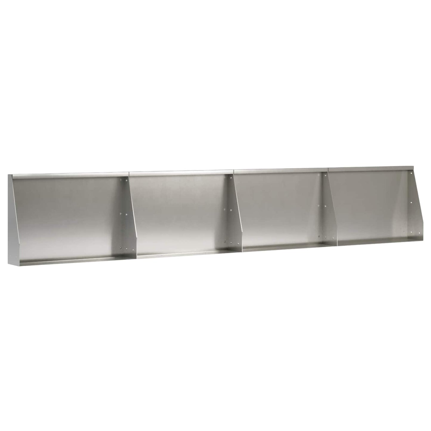 Retaining Wall 4 pcs 60 x 12 x 50 cm Stainless Steel Silver