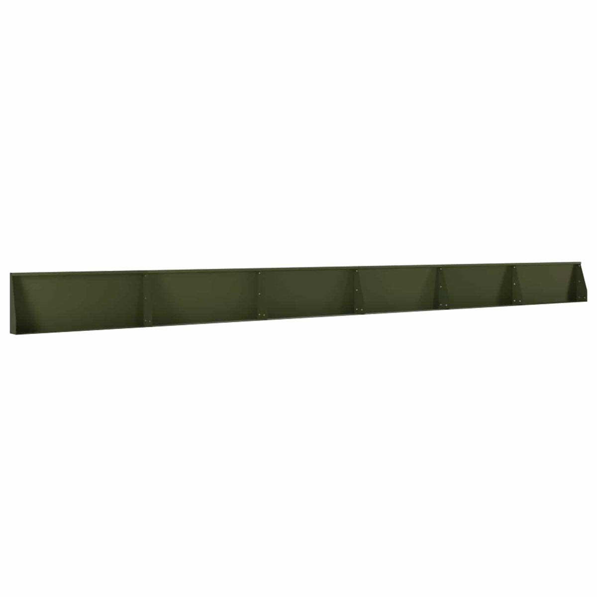 Retaining Wall 6 pcs 100 x 12 x 30 cm Steel Olive Green