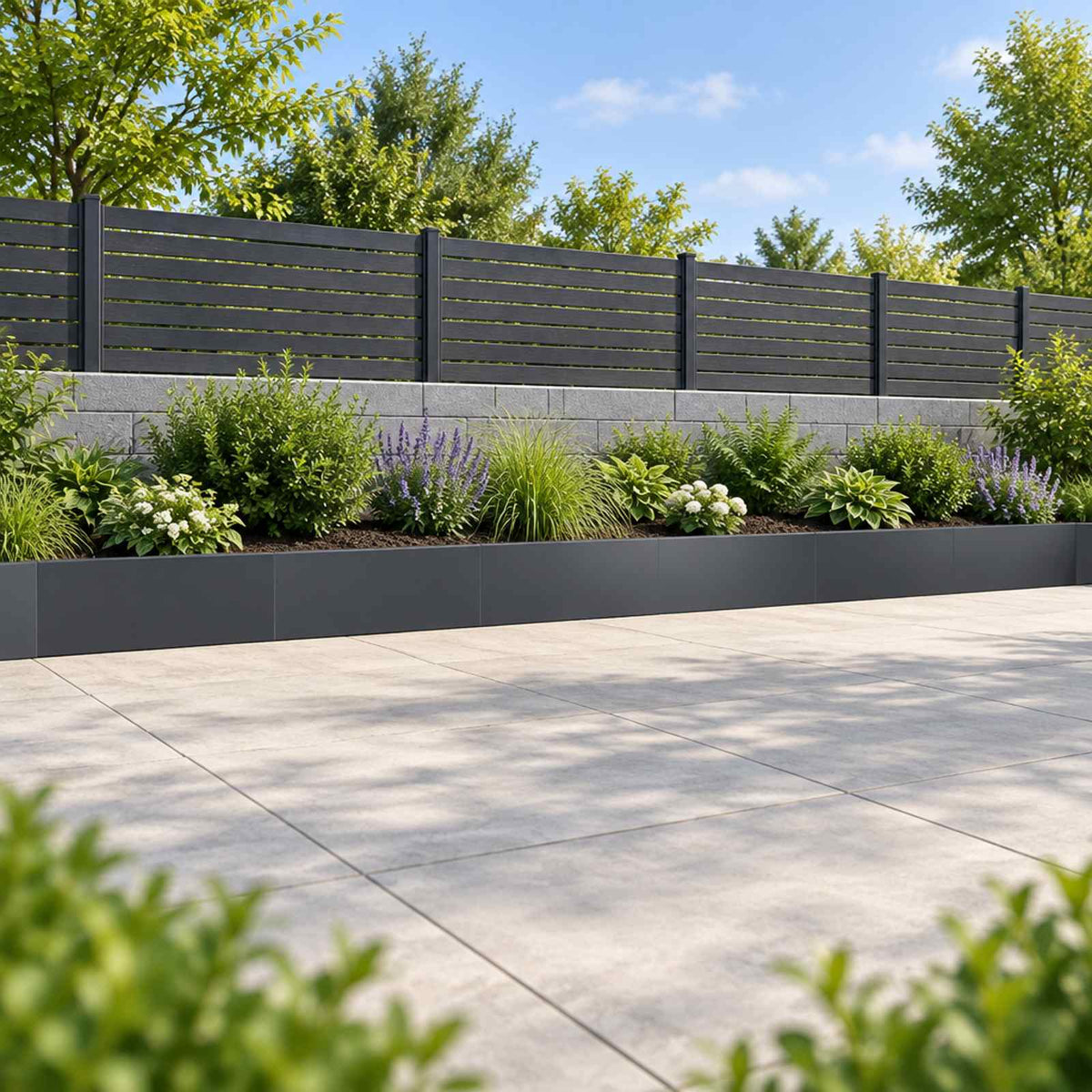 Retaining Wall 6 pcs 100 x 12 x 30 cm Steel Anthracite