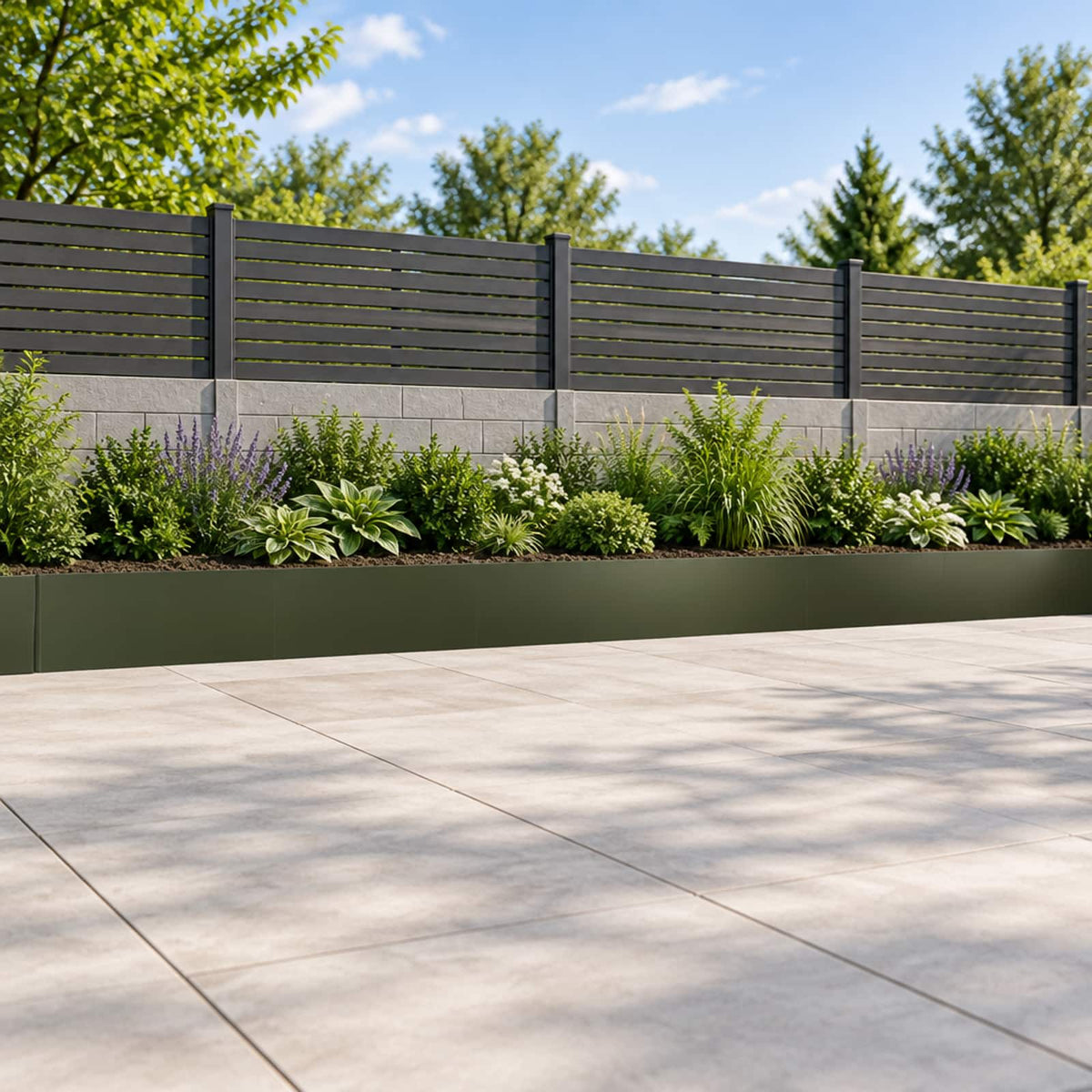 Retaining Wall 6 pcs 100 x 12 x 50 cm Steel Olive Green