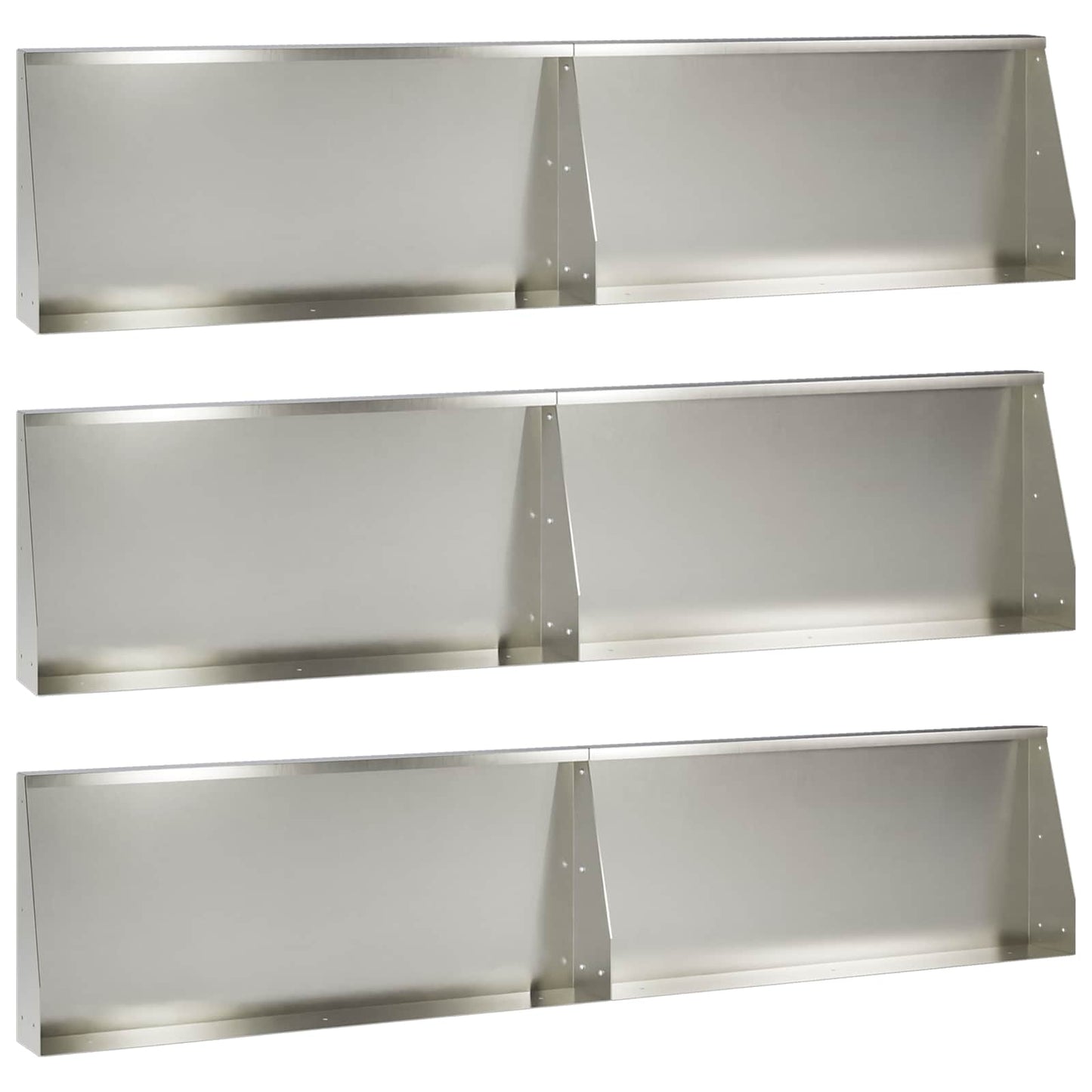 Retaining Wall 6 pcs 100 x 12 x 40 cm Stainless Steel Silver