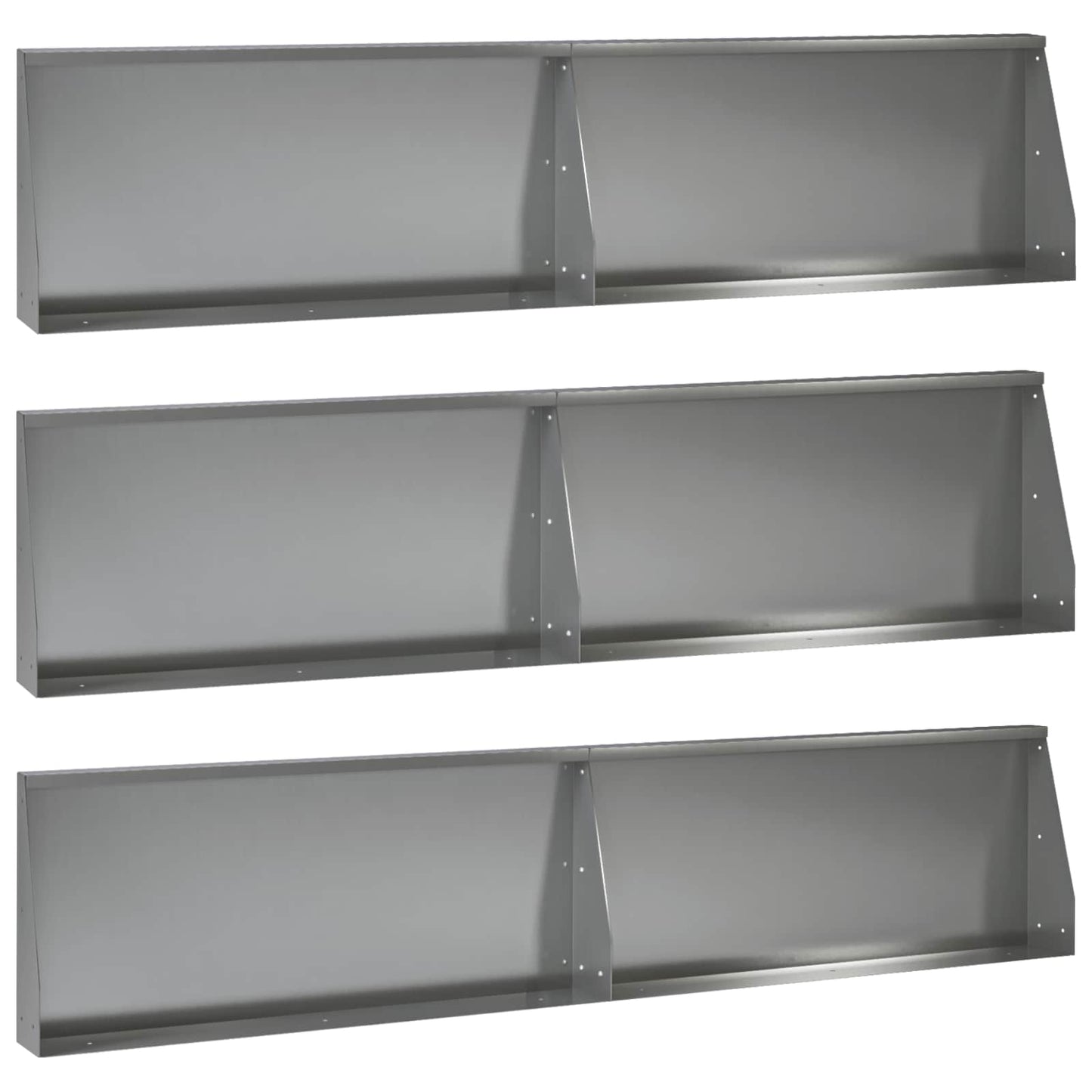 Retaining Wall 6 pcs 100 x 12 x 40 cm Galvanised Steel Silver