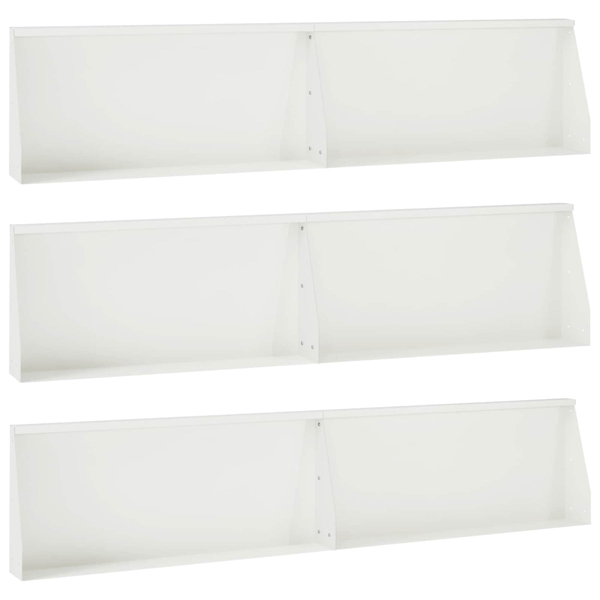 Retaining Wall 6 pcs 100 x 12 x 50 cm Steel White