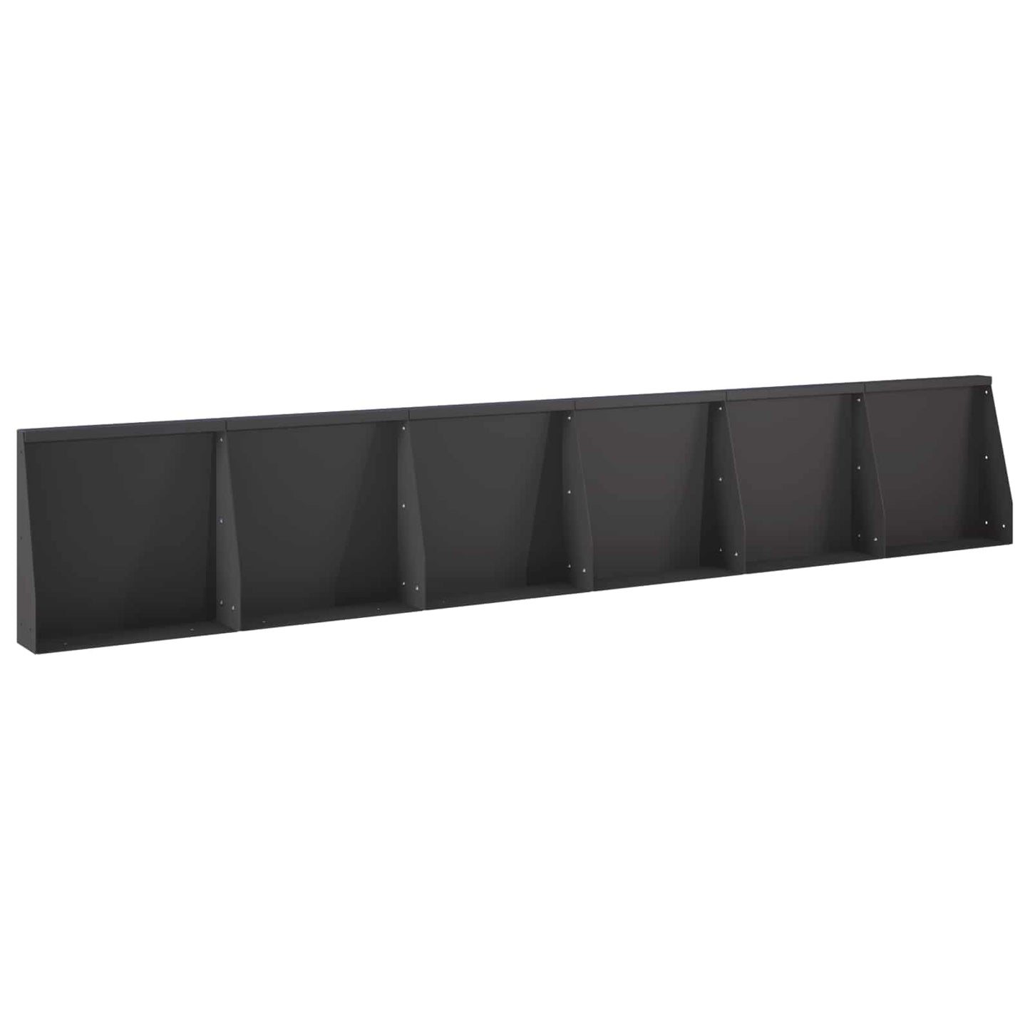 Retaining Wall 6 pcs 40 x 12 x 30 cm Steel Black