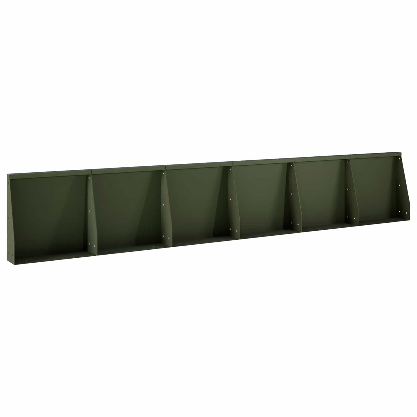 Retaining Wall 6 pcs 40 x 12 x 30 cm Steel Olive Green