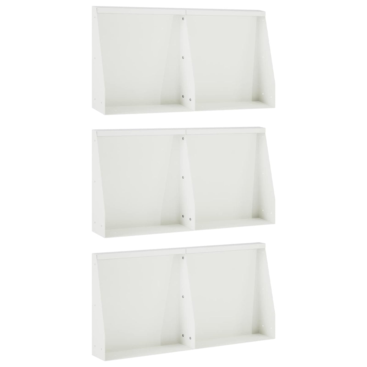 Retaining Wall 6 pcs 40 x 12 x 40 cm Steel White