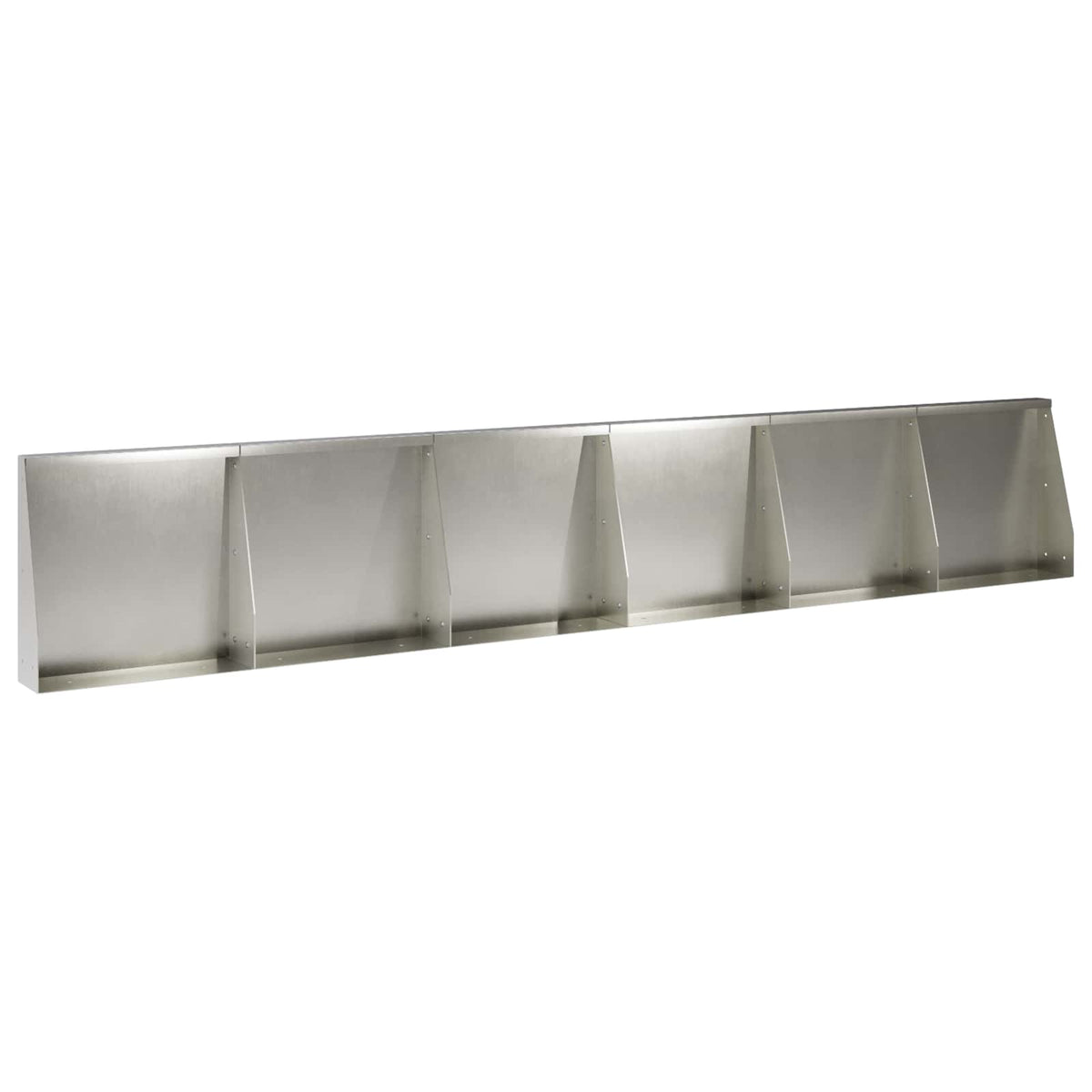 Retaining Wall 6 pcs 40 x 12 x 40 cm Stainless Steel Silver