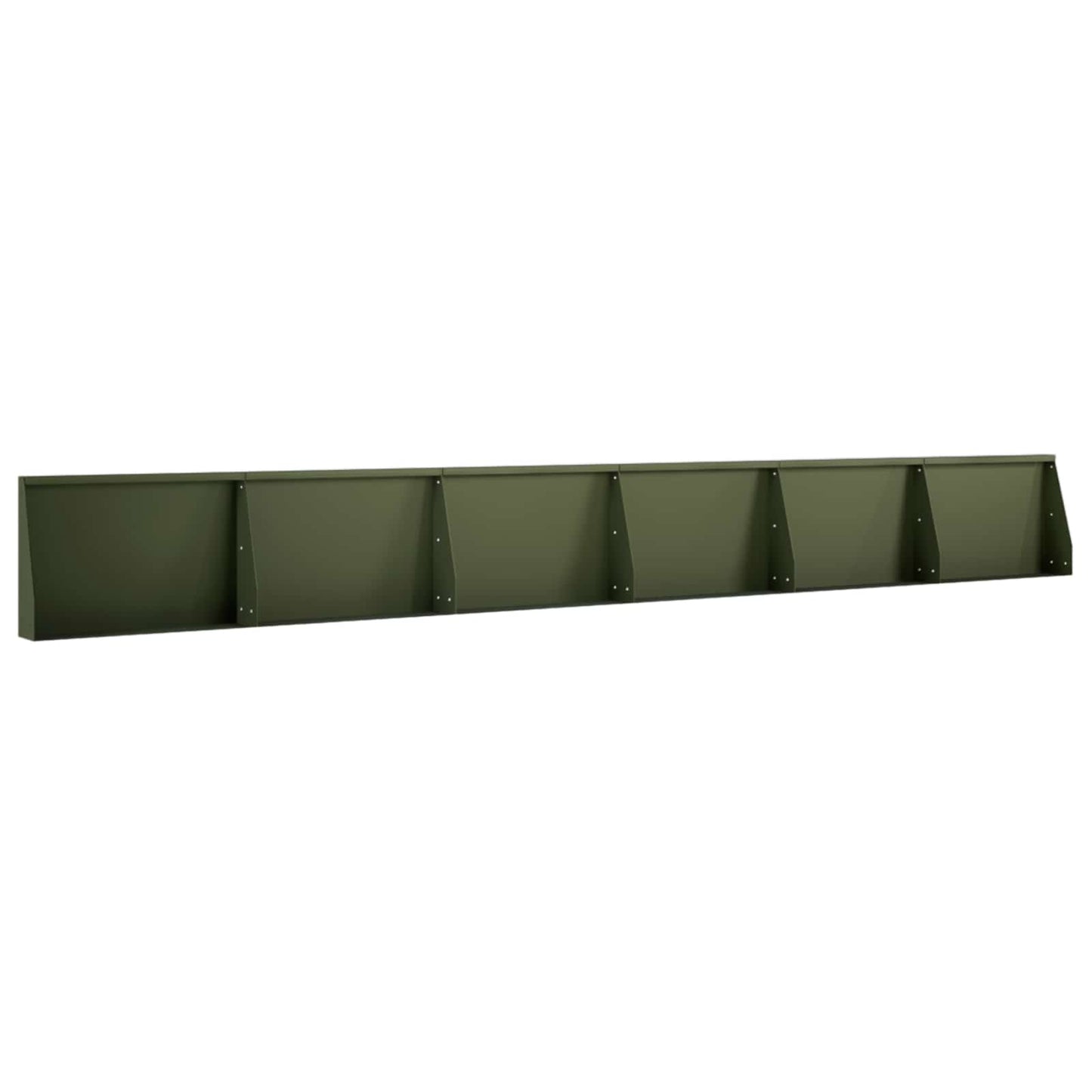 Retaining Wall 6 pcs 60 x 12 x 30 cm Steel Olive Green