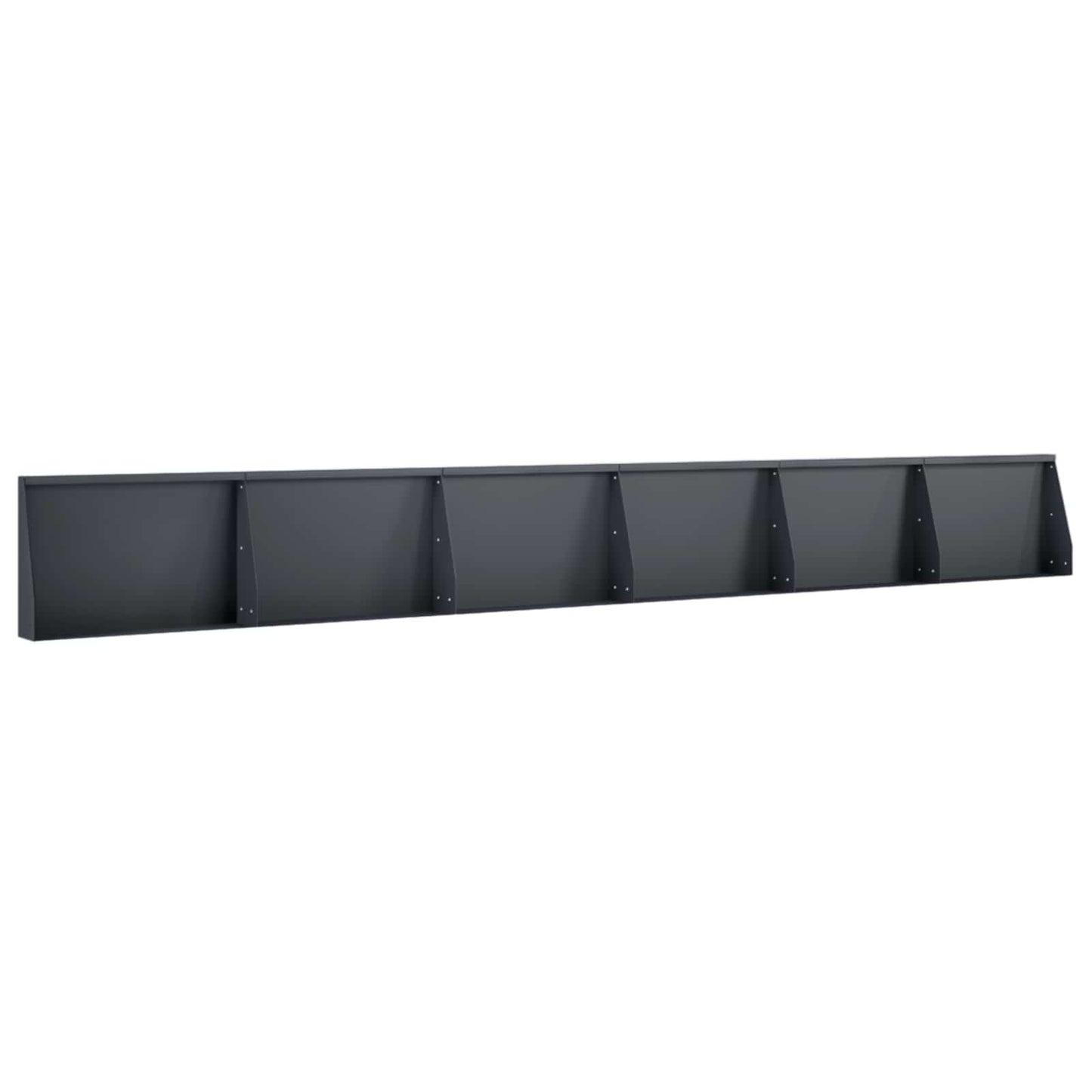 Retaining Wall 6 pcs 60 x 12 x 40 cm Steel Anthracite