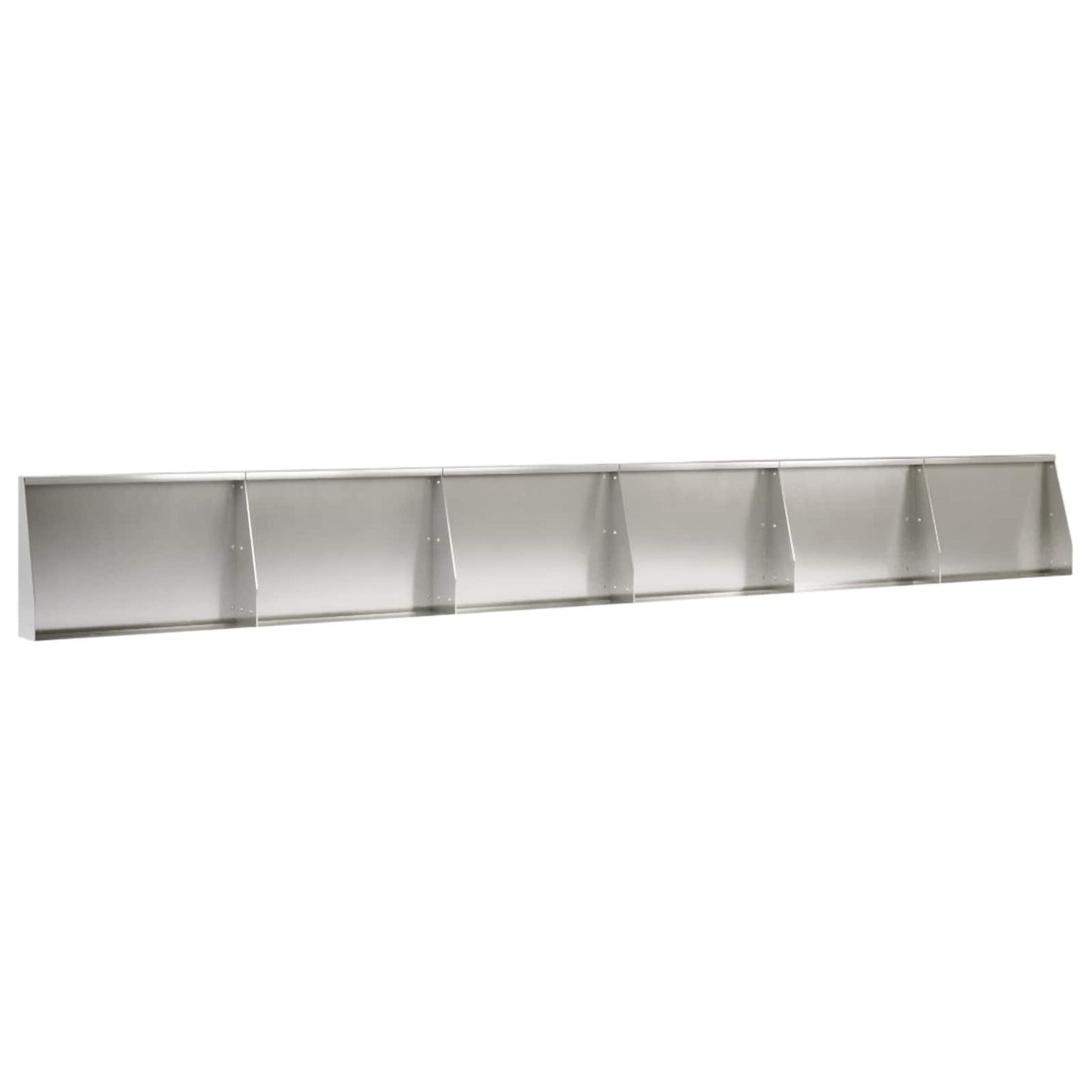 Retaining Wall 6 pcs 60 x 12 x 50 cm Stainless Steel Silver