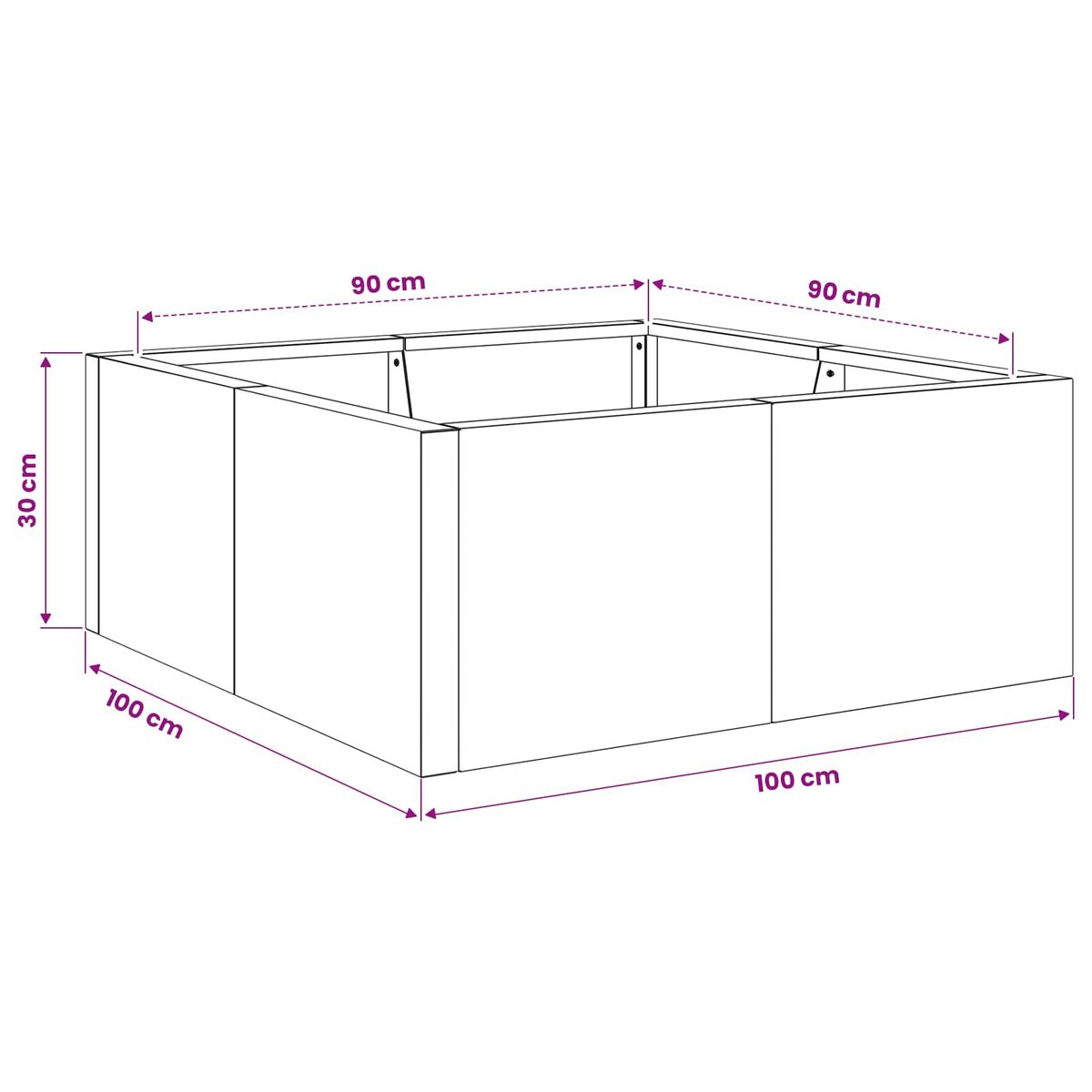 Retaining Wall 4 pcs 100 x 100 x 30 cm Steel Black