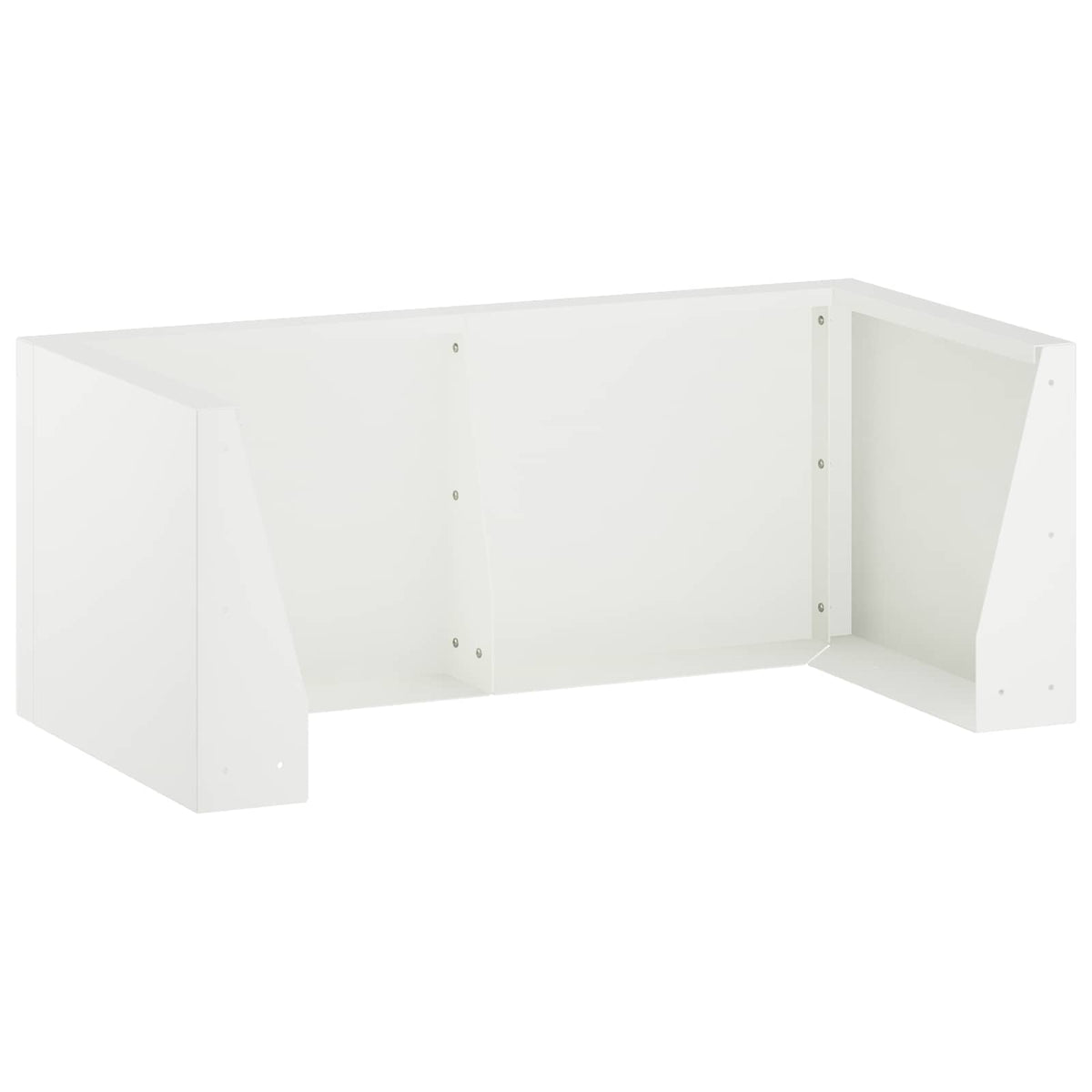 Retaining Wall 4 pcs 100 x 100 x 30 cm Steel White