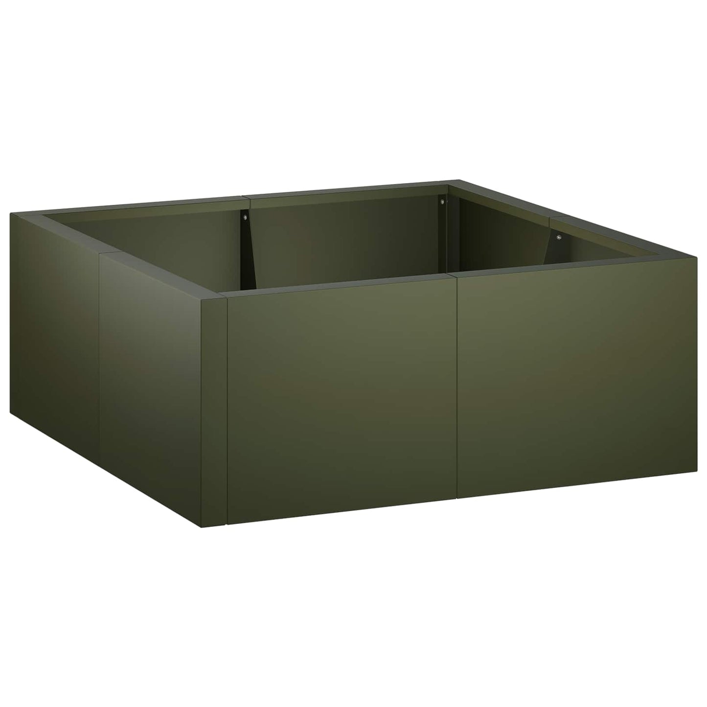 Retaining Wall 4 pcs 100 x 100 x 30 cm Steel Olive Green