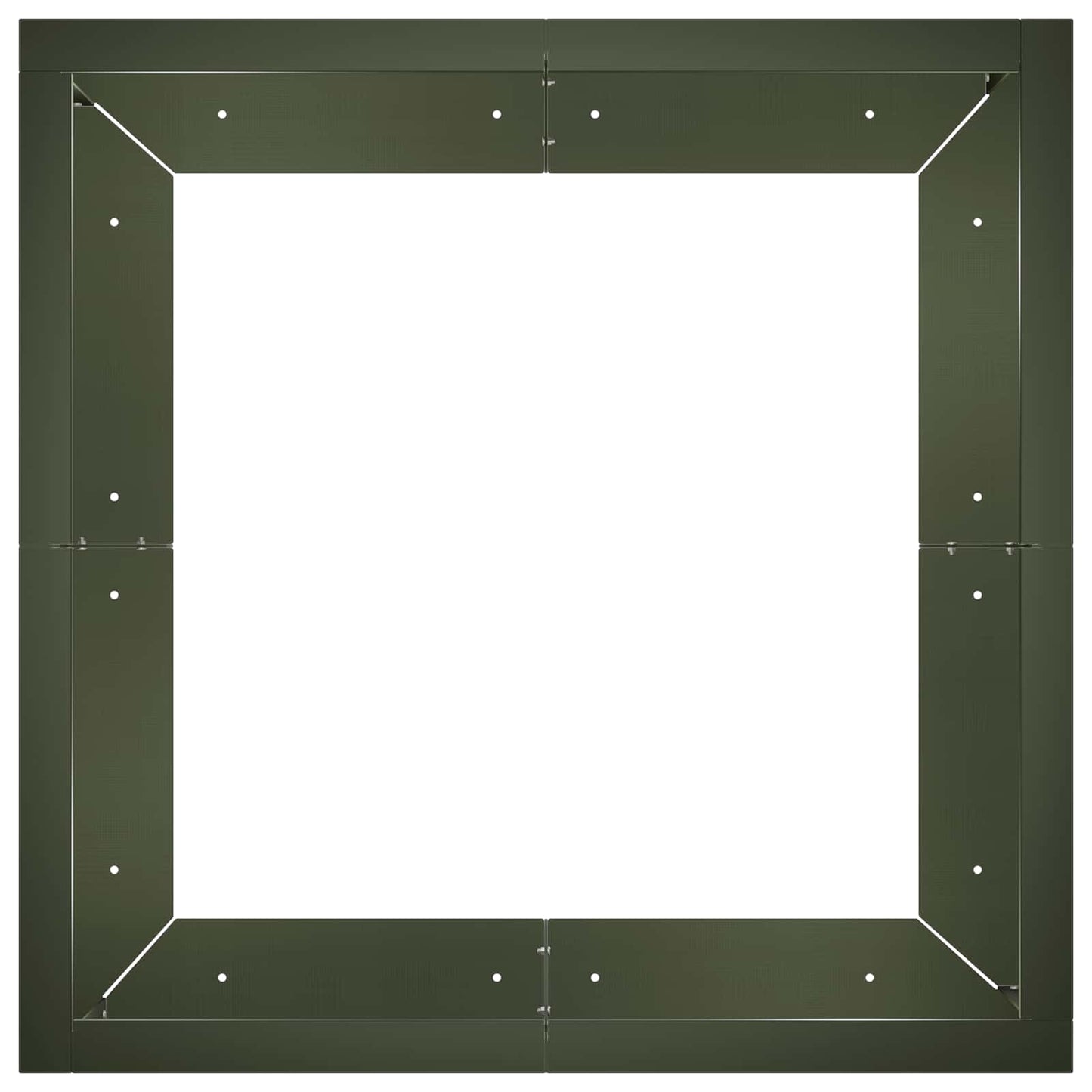 Retaining Wall 4 pcs 100 x 100 x 30 cm Steel Olive Green