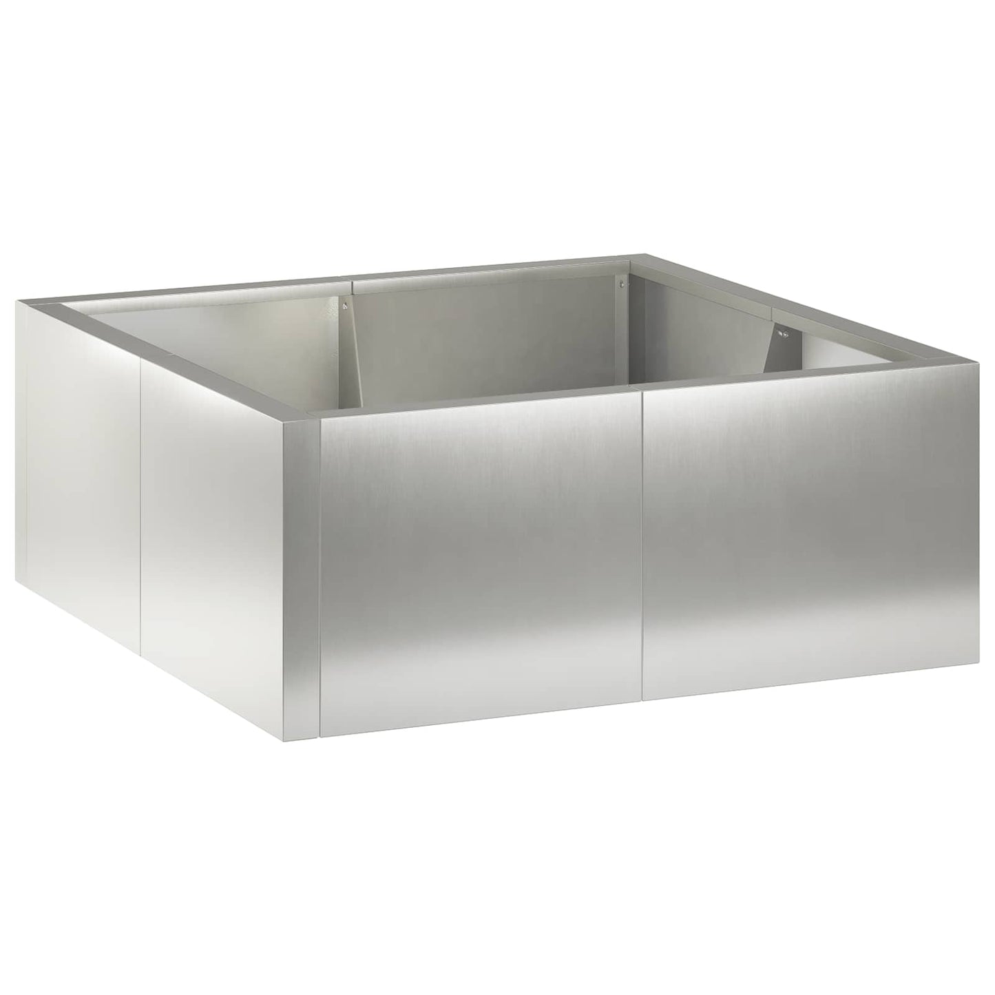 Retaining Wall 4 pcs 100 x 100 x 30 cm Stainless Steel Silver