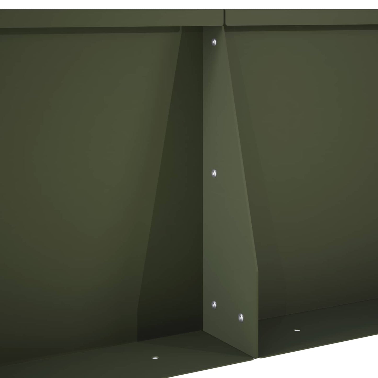 Retaining Wall 4 pcs 100 x 100 x 40 cm Steel Olive Green
