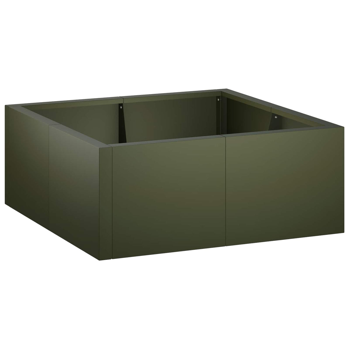 Retaining Wall 4 pcs 100 x 100 x 40 cm Steel Olive Green