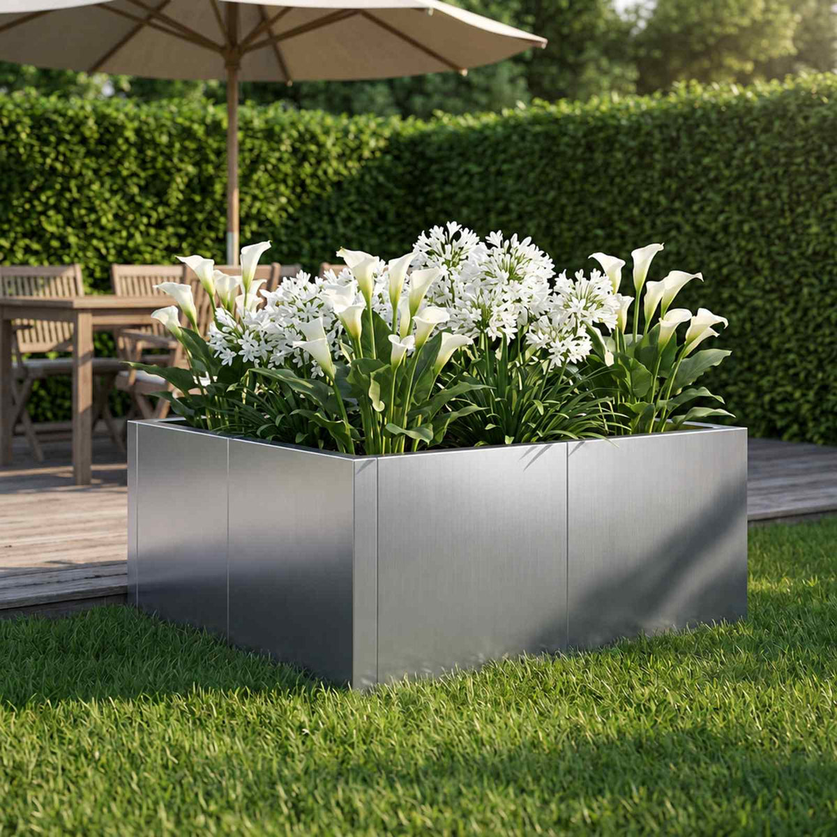 Retaining Wall 4 pcs 100 x 100 x 30 cm Galvanised Steel Silver