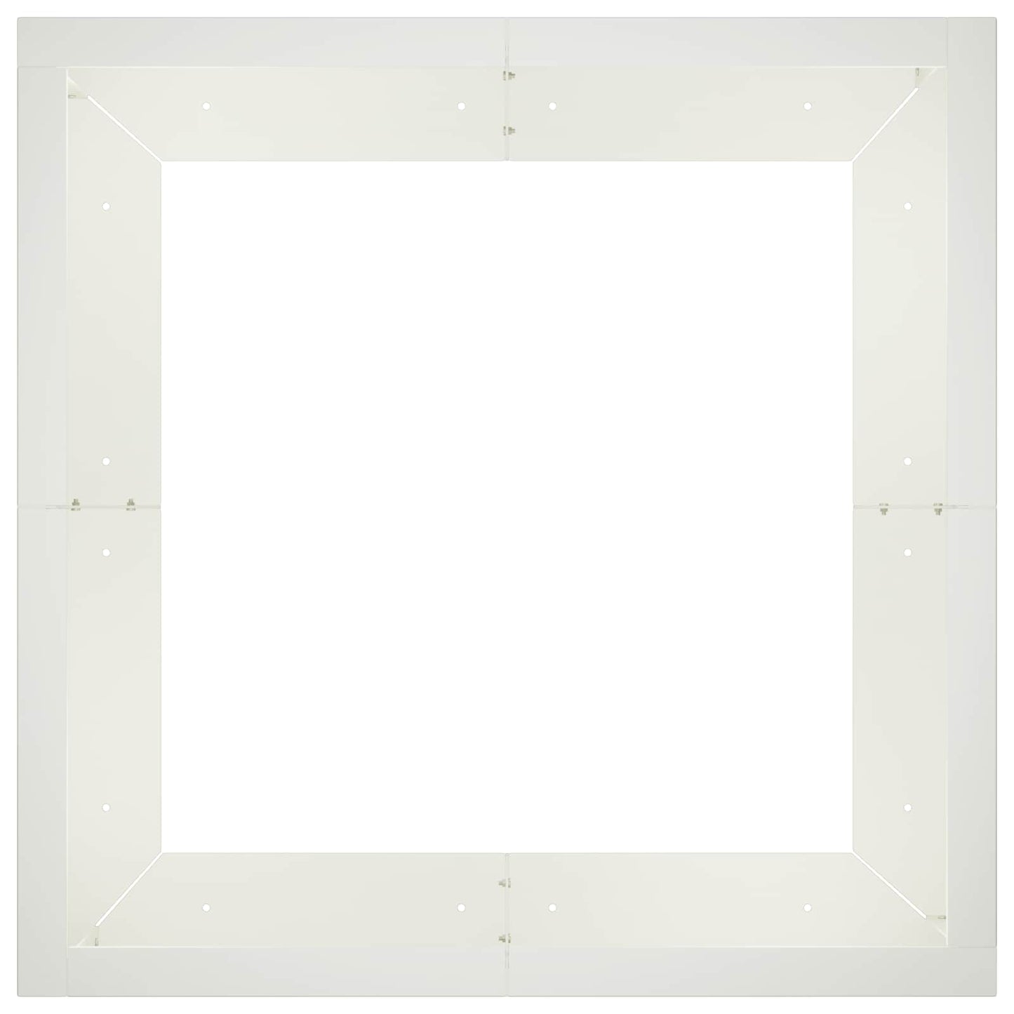 Retaining Wall 4 pcs 100 x 100 x 50 cm Steel White
