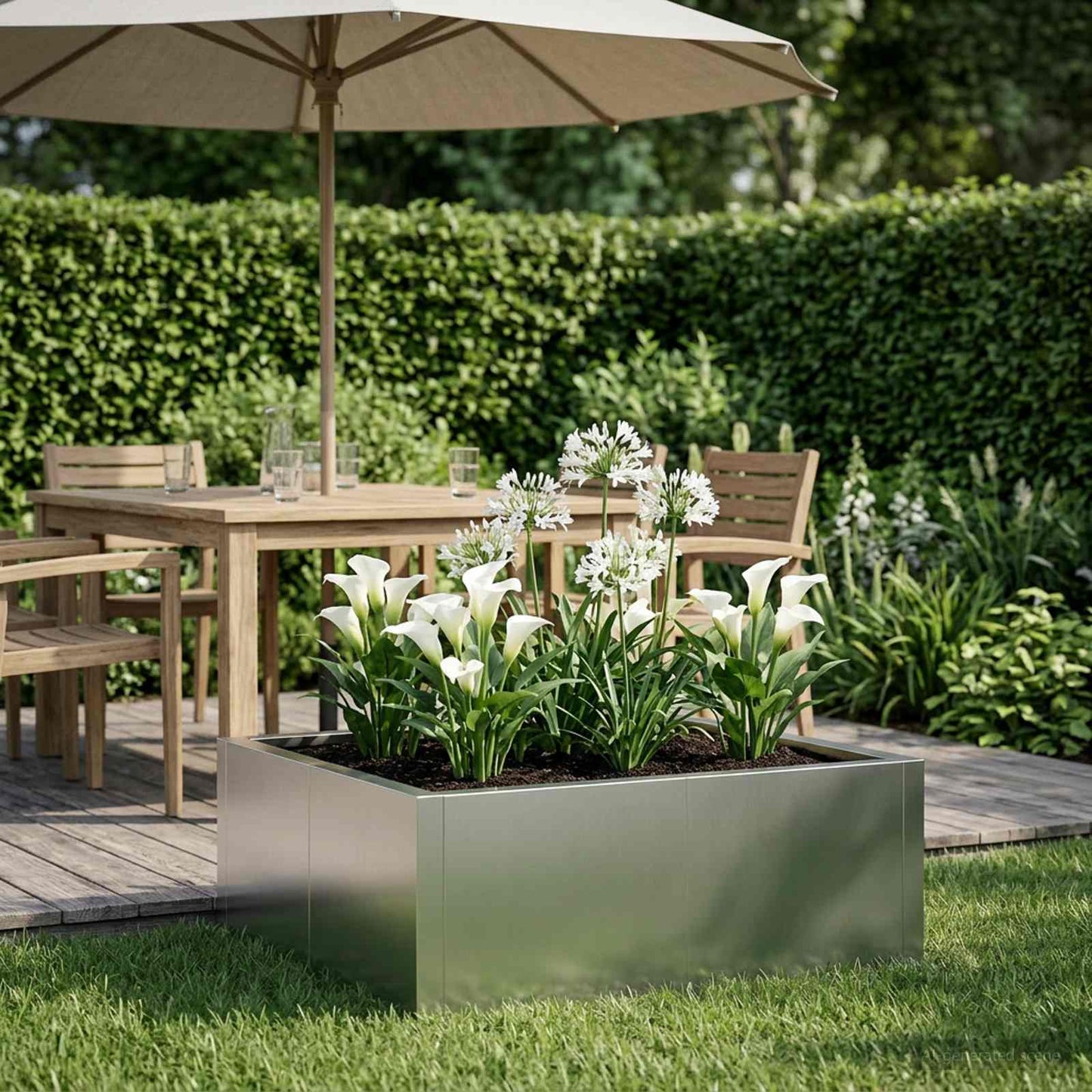 Retaining Wall 4 pcs 100 x 100 x 50 cm Stainless Steel Silver